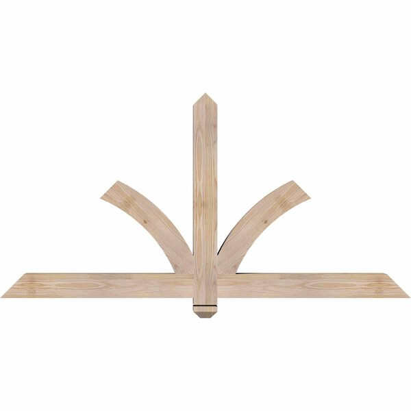 Ekena Millwork Redmond Smooth Timber Gable Bracket, Douglas Fir, 60"W x 30"H x 3 1/2"D x 3 1/2"F, 12/12 Pitch GBW060X30X0404RED00SDF - main